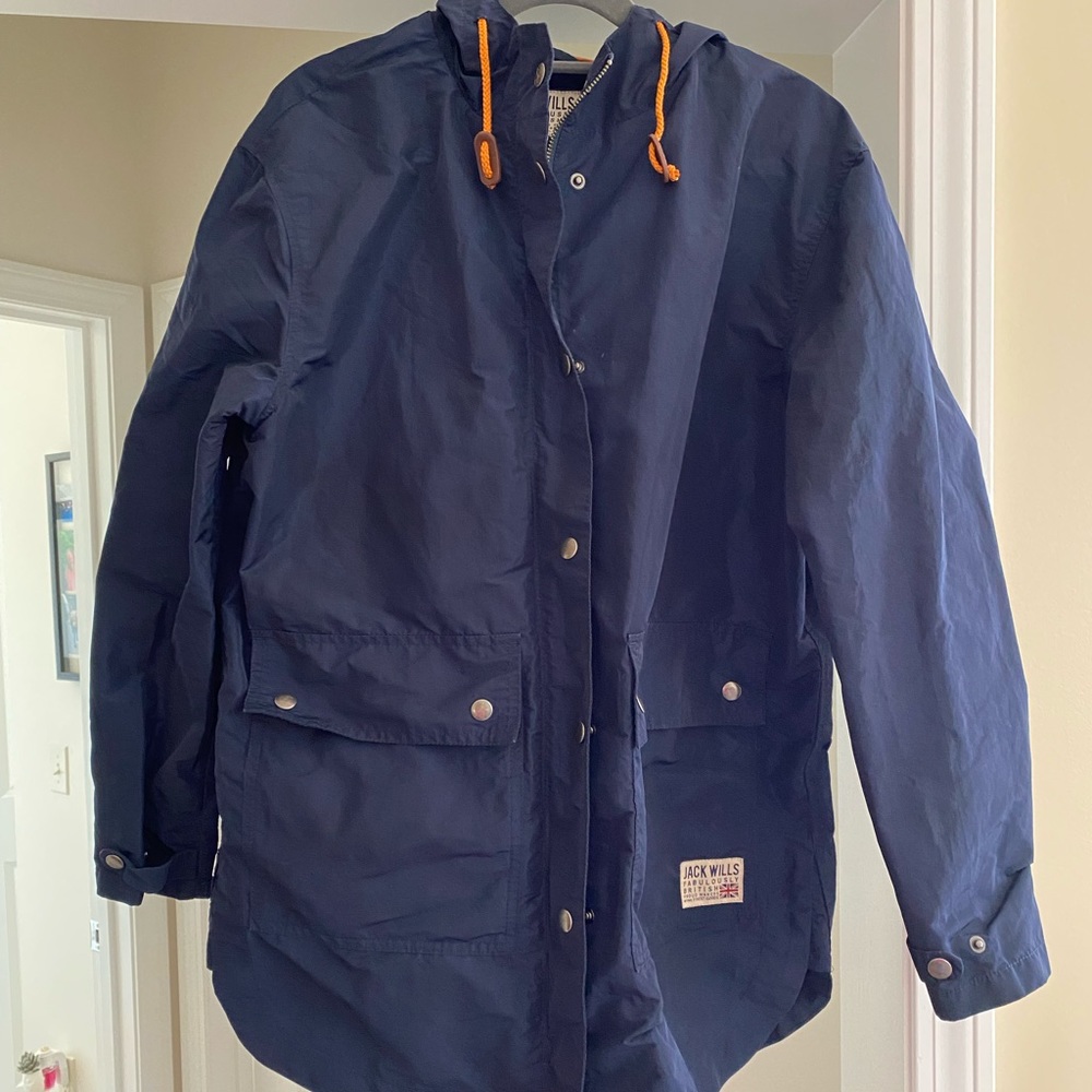 Jack Wills Navy Blue Raincoat